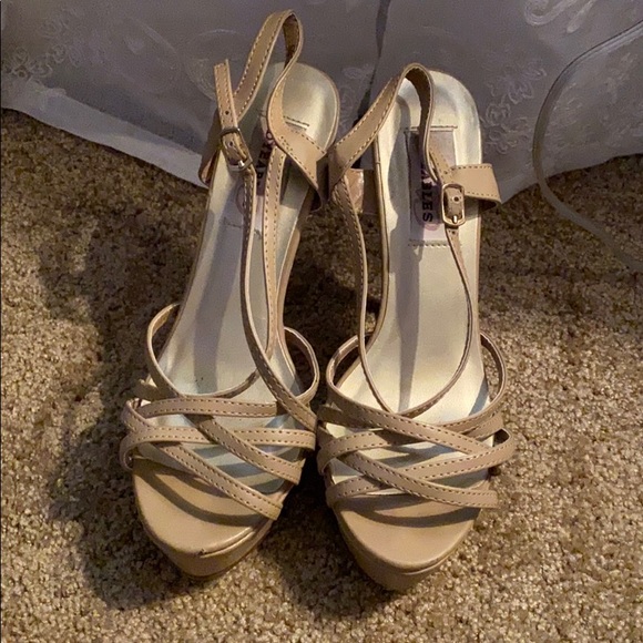 Tan pageant heels